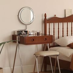 北欧実木化粧台中古原木寝室化粧テーブルフランスレトロ小戸型収納化粧台シンプル