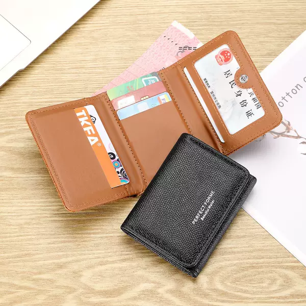 Driver's License 70% off Card Holder Two-In-One Men's Id Multi-Card Slot Driver's License Women's Compact Wallet Casual Anti-Degaussing