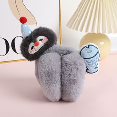 韩版毛绒企鹅发箍可爱甜美宽边卡通化妆耳包压发头箍小鱼耳罩