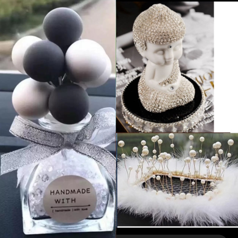 Artículo creativo de la chica del mar adornos de automóviles perfume encantador ángel perfume de automóvil perla base de diamante perfumado perdurable