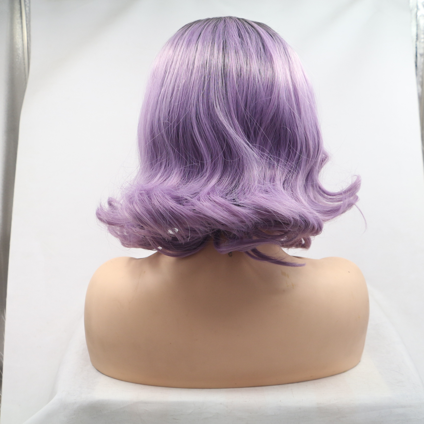 NEW LOOK pelucas de fibra química frente encaje pelo corto bobo encaje europeo y americano cubierta de cabello gradiente volumen encontrado en stock