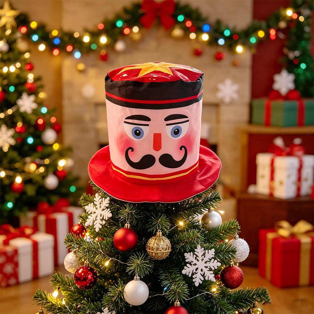 Nuevo sombrero de Navidad transfronterizo de EE.UU. Tío Sam sombrero navideño accesorios de decoración de dibujos animados para niños sombrero alto sombrero superior image 4