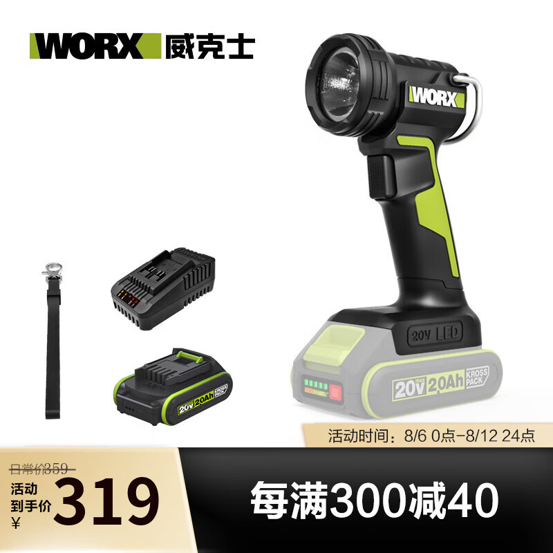 20V lámpara de litio multifuncional WU027 iluminación de sitio de construcción al aire libre luz portátil WU027.9 [metal desnudo]