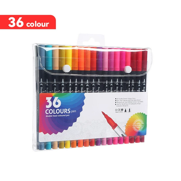 Double-sided watercolour, crayons, 36 colors