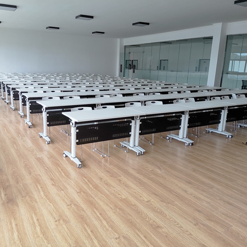 Training foldable table, which can be combined into a movable long conference table chair set for office staff, double foldable office desk