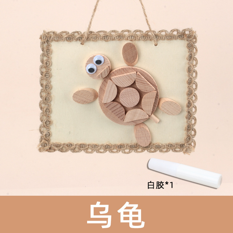 Weiweihu briy paquete de material de pintura hecha a mano jardín de infantes entrenamiento práctico material didáctico de madera maciza juguetes educativos creativos para niños