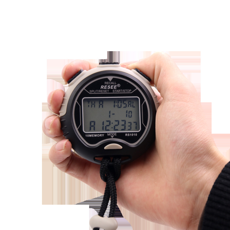 Cronómetro electrónico temporizador deportes fitness estudiante competencia pista y campo entrenamiento natación árbitro cronómetro impermeable