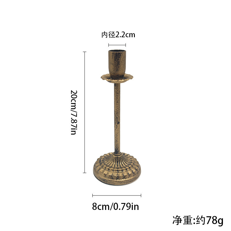 跨境欧式复古金属烛台单头蜡烛杯圣诞活动装饰工艺品摆件|undefined