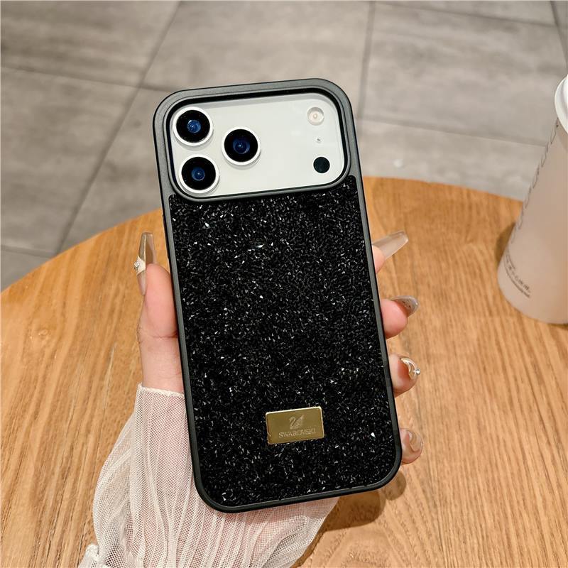 奢华闪钻适用苹果17ProMax手机壳iPhone15电镀潮牌高级水钻16全包|undefined