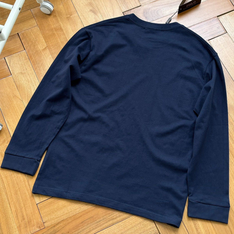 跨境外贸拉夫POLO卫衣春秋刺绣宽松休闲纯棉圆领男女同款长袖t恤|undefined