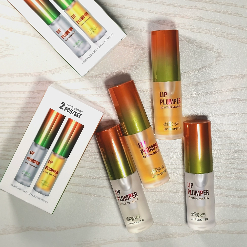 Набор масел для увеличения объема губ NAGETA Plant Lip Plumping Oil Set с имбирем и мятой, улучшающий объем губ, популярный вариант TEMU