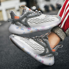 Men's Running Shoes 2022 Spring New Chinese Style Fish Scale Fluorescent Trendy Sneakers for Men Running and Leisure