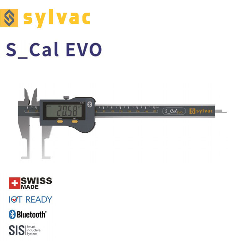 瑞士 Sylvac S_Cal EVO 电子 蓝牙 数显 镶钨钢 卡尺 810.1409