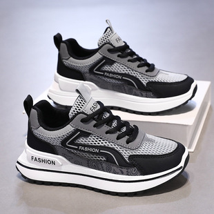 Parent-Kids Shoes 2025 New Summer Mesh Breathable Kidsren's Running Shoes Youth Sports Shoes Men's Shoes Versatile Sandals