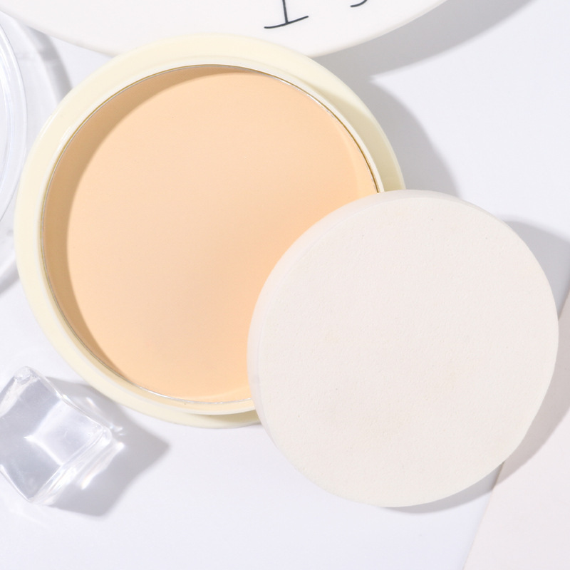 Lingdian pastel de leche en polvo de soja para mujeres estudiantes maquillaje ligero barato de larga duración de la piel pulida pastel blanco invisible poro húmedo y seco de doble uso