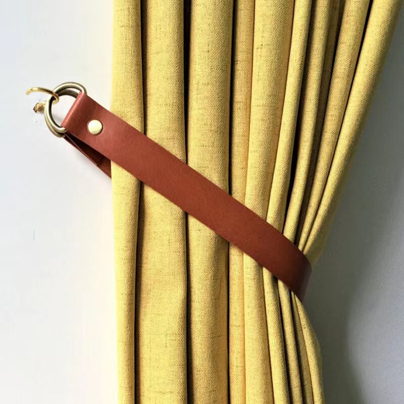 In stock Nordic style curtain belt curtain rope leather curtain drawstring