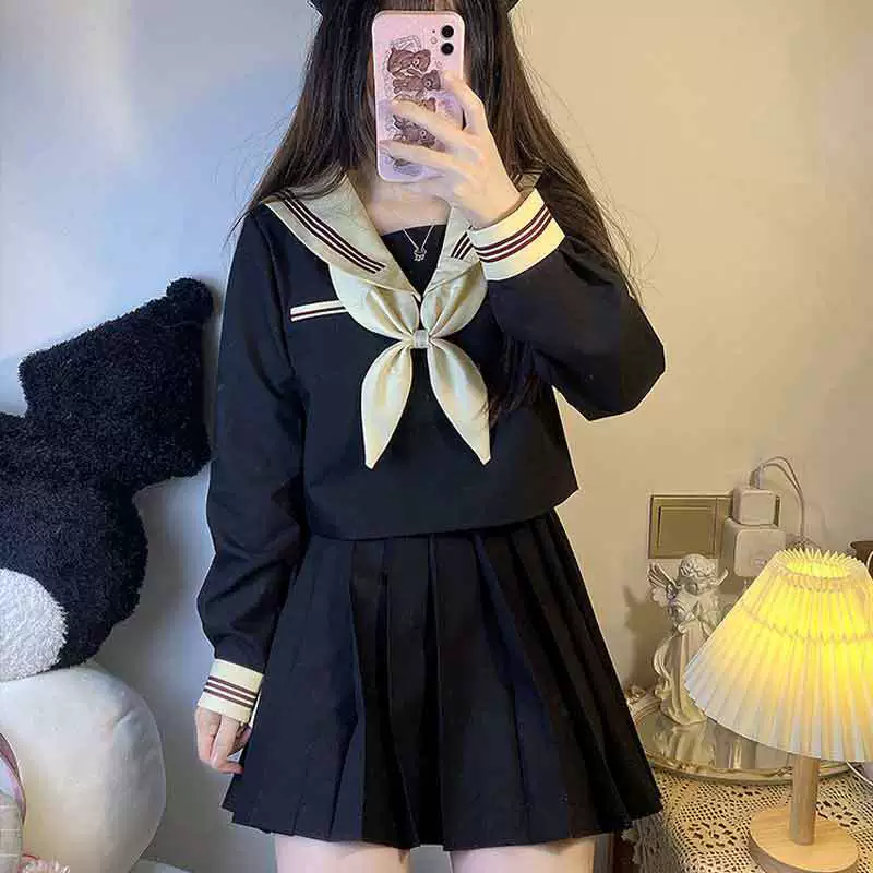 [Чтение полной Луны] Японский JK подлинные товары Базовый костюм моряка в студенческом стиле школьная форма классная форма японский костюм студенток