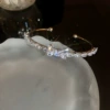 Серебристый, бант (браслет)