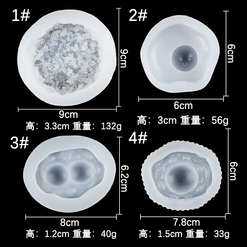 Vela de aromaterapia Molde de silicona Huevo escalfado Fideos instantáneos Huevo de doble yema Torta Mousse de chocolate Fuddle