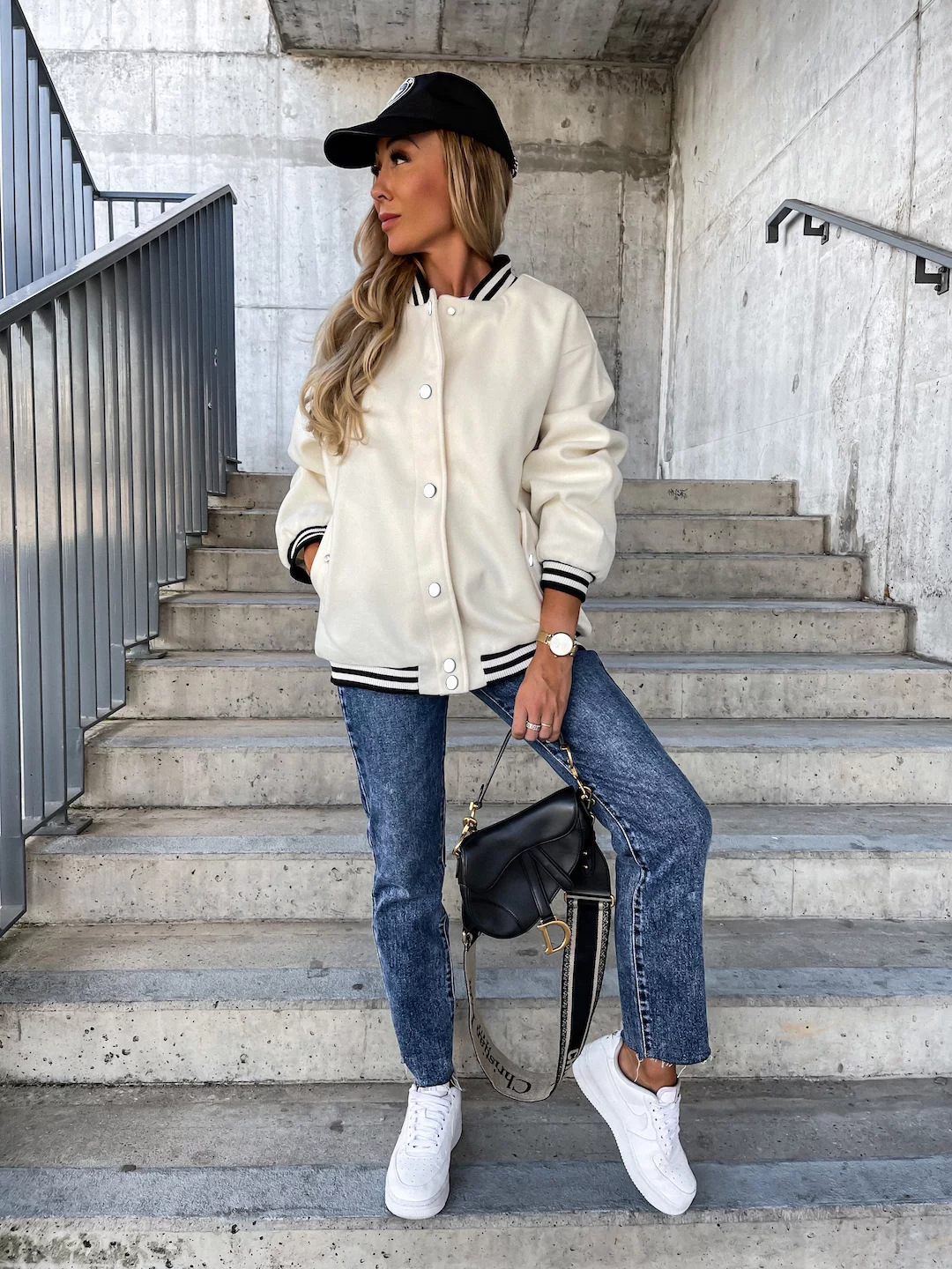 Color Block Baseball Jacket 5