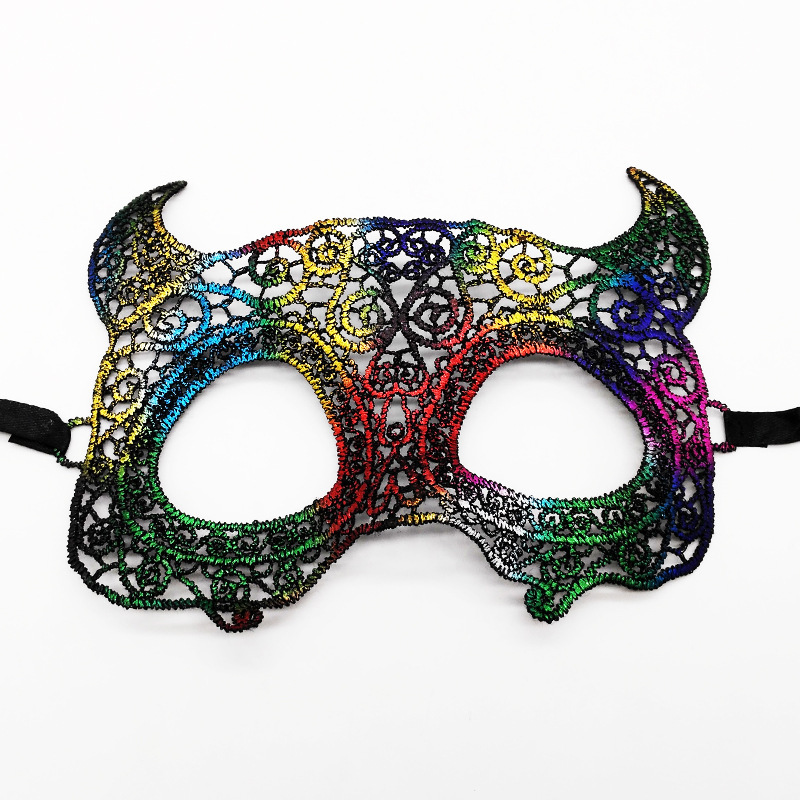 Máscaras de encaje transfronterizas, máscaras de encaje de fiestas de Halloween, máscaras de ojos especiales para carnaval de Halloween