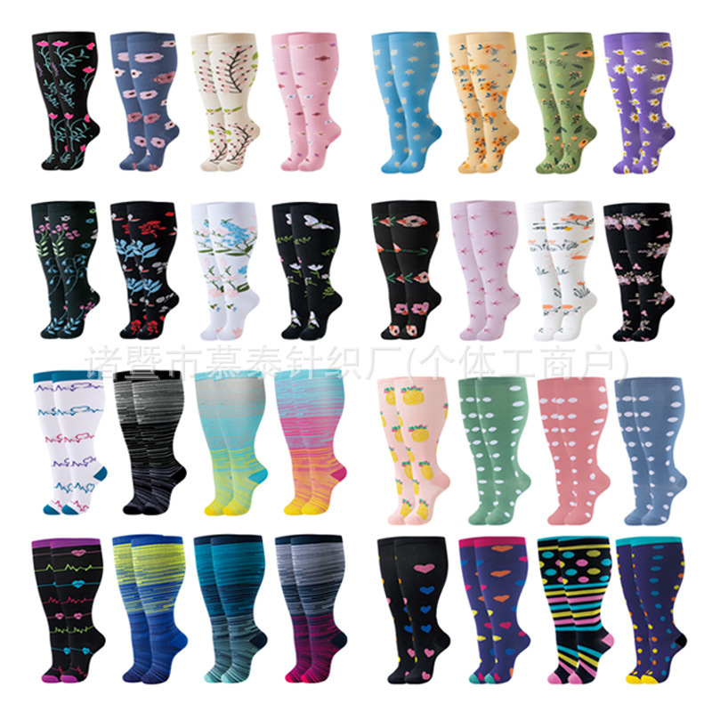 Unisex Large Size Nylon Sports Calf Compression Socks, Factory Direct Supply Unisex Large Size Nylon Sports Calf Compression Socks, Factory Direct Supply