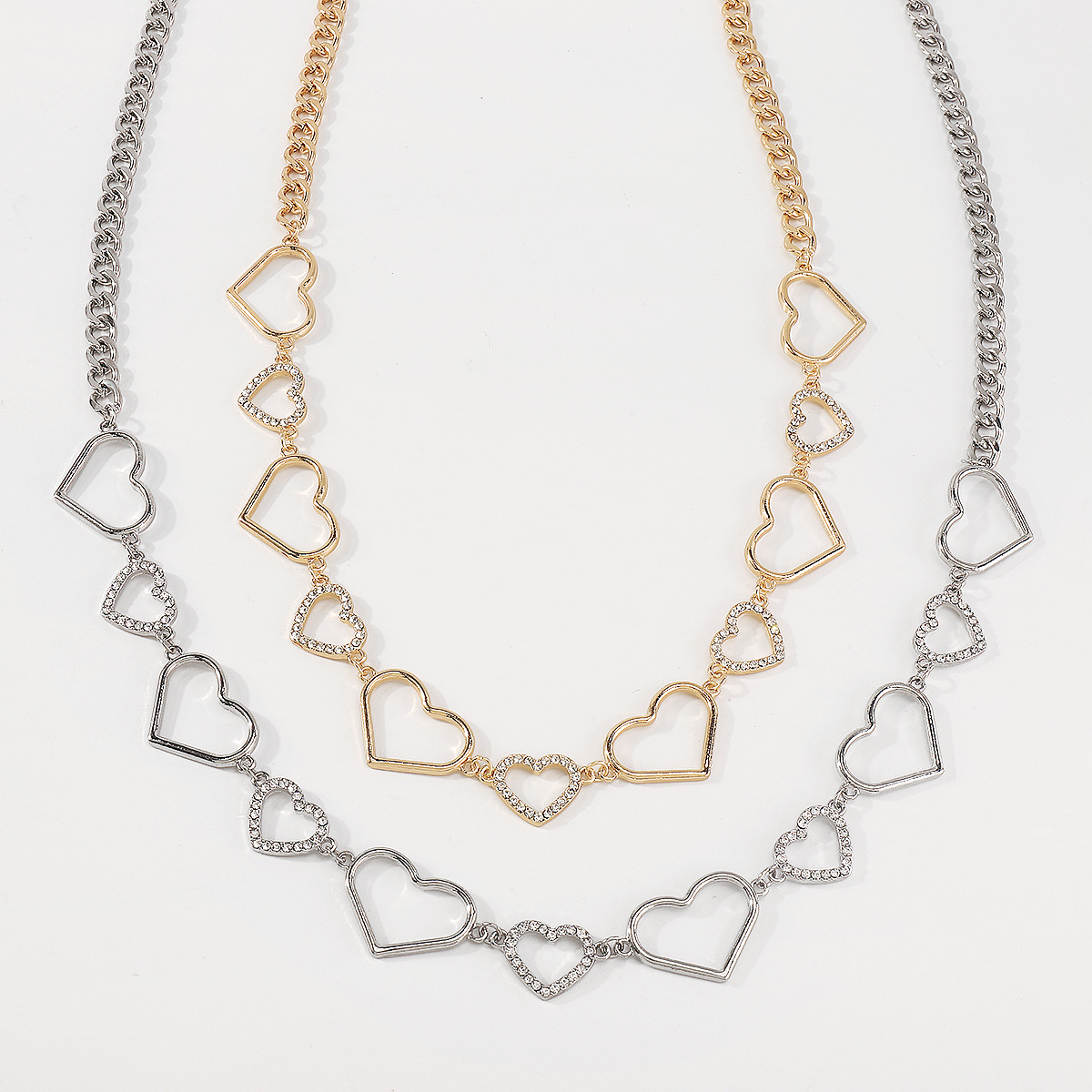 Fashion Heart Shape Alloy Inlay Rhinestones Womenu0027S Waist Chain