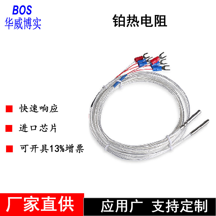 PT100铂热电阻测温传感器 WZP-035探头式热电阻山东青岛华威博实