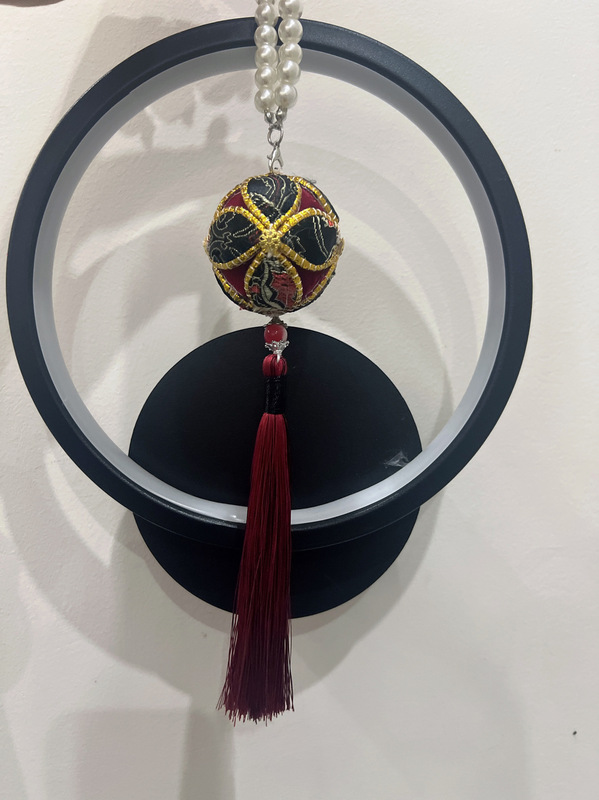 広西チワン族自治区京西アジサイ中国錦刺繍ペンダント工芸品エスニック特徴 4cm 工芸品真珠吊りチェーン|undefined