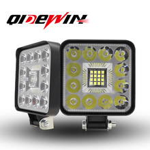 源头工厂汽车led工作灯 方形中网车顶外置强光超亮远程汽车射灯