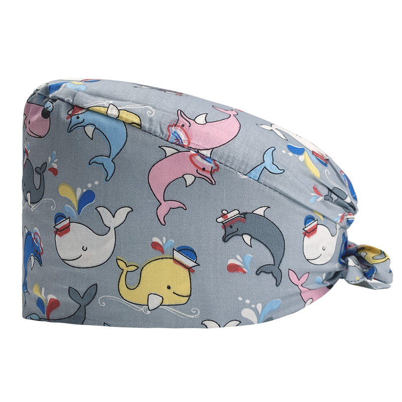 Nuevo Gorro de Enfermera para UCI con Lindos Estampados, Algodón Puro, Gorro de Cocina, Odontología, Belleza y Medicina, Unisex, en Existencia.