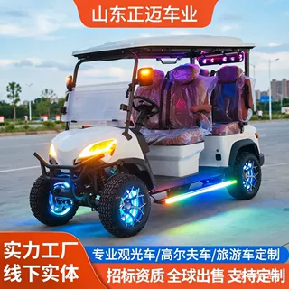 定制出口4座电动高尔夫球车旅游观光车校园物业摆渡车电动观光车
