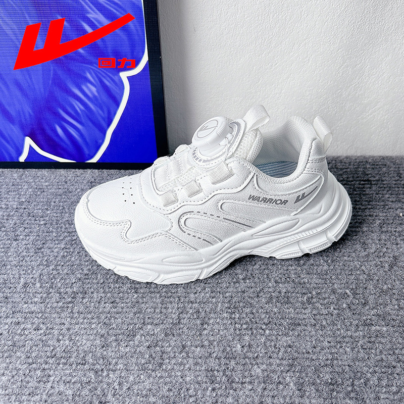 国货A838童鞋2024年秋季新款大童防水皮面休闲鞋小清新潮跑鞋批发