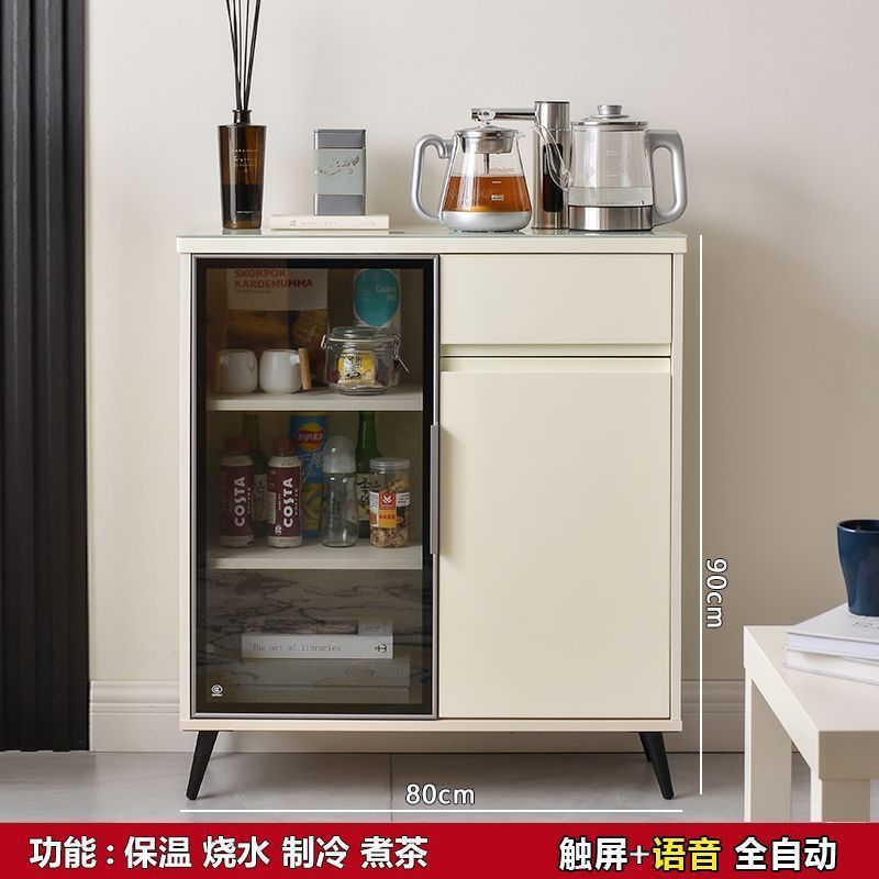 2025 nuevo gabinete de bar de té doméstico de madera china de alta gama totalmente automático dispensador de agua inteligente desinfección gabinete todo en uno