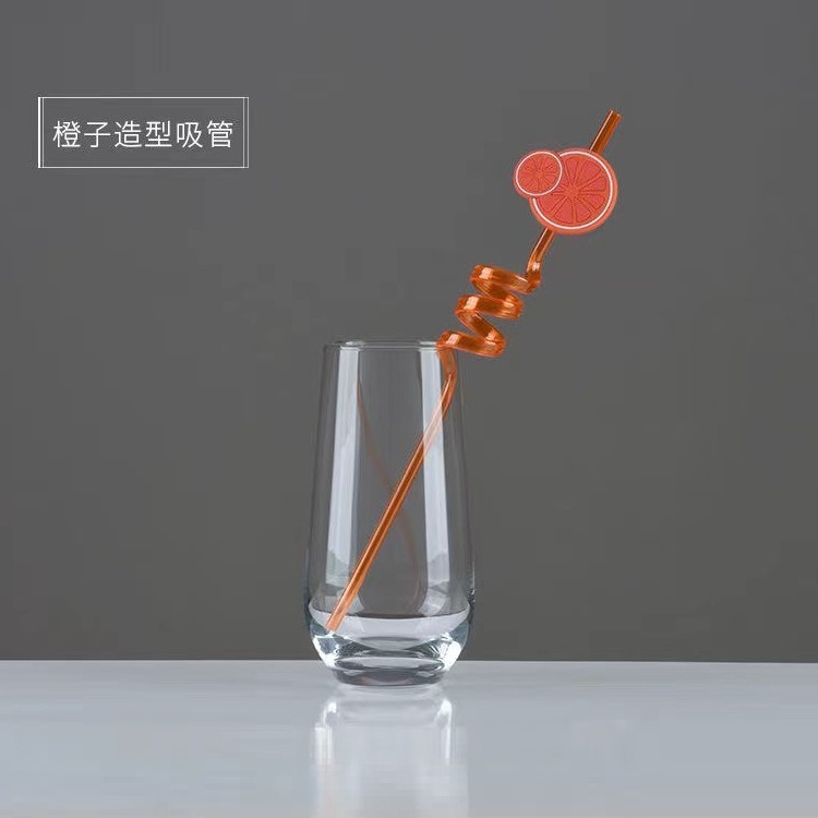 Pajitas creativas para niños de moda, pajitas en forma de fruta, pajitas lavables y reutilizables, pajitas térmicas transfronterizas