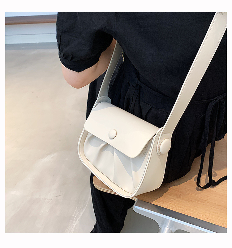 Wholesale Solid Color Shoulder Crossbody Saddle Bag Nihaojewelry display picture 143