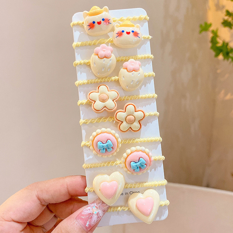 卡通头绳辫子发饰高弹力尼龙发圈发女宝宝橡皮筋头花儿童头饰|undefined