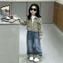 外贸女童跨境豹纹秋装
