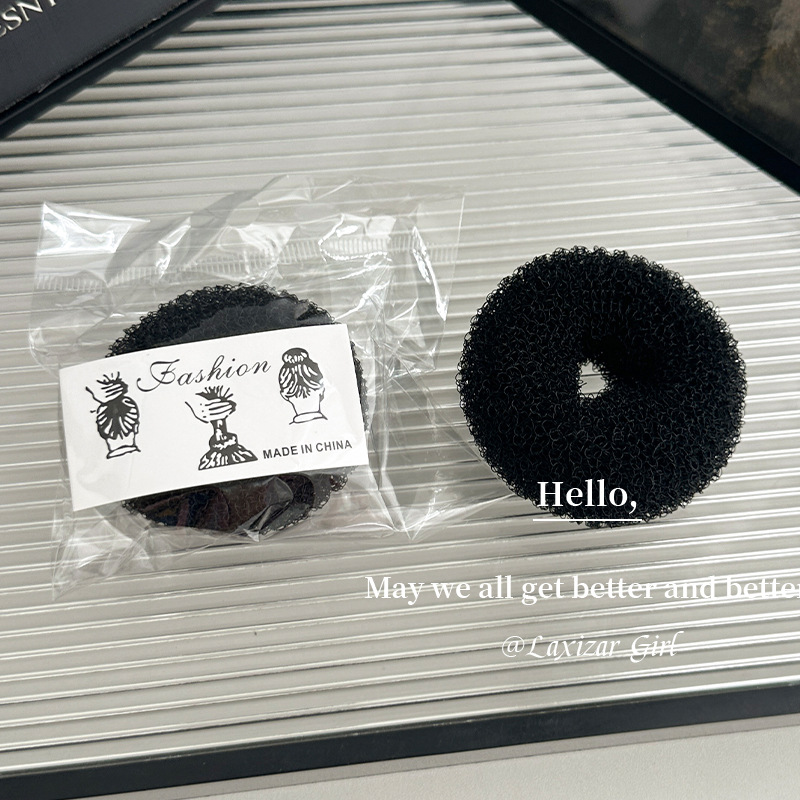 Donut Pan artefacto para el cabello perezoso bola esponjosa anillo para el cabello tocado para adultos plato accesorios para el cabello verano niños mujeres