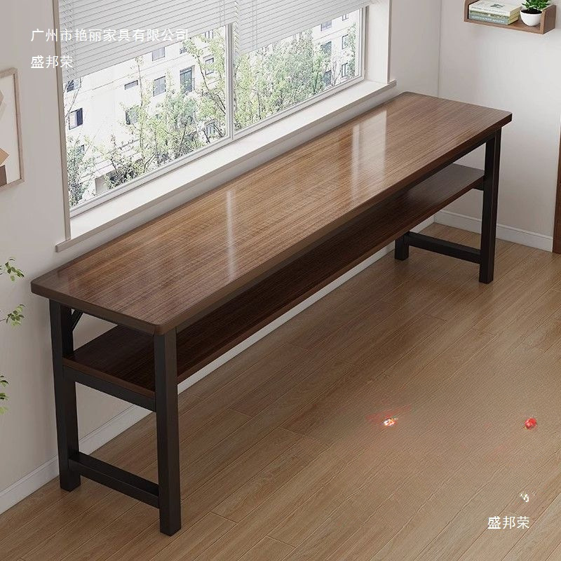Manufacturer฿ Desk Long Table Home Student Study Table Rectangular Computer Table Office Desk Work Table Against the Wall
