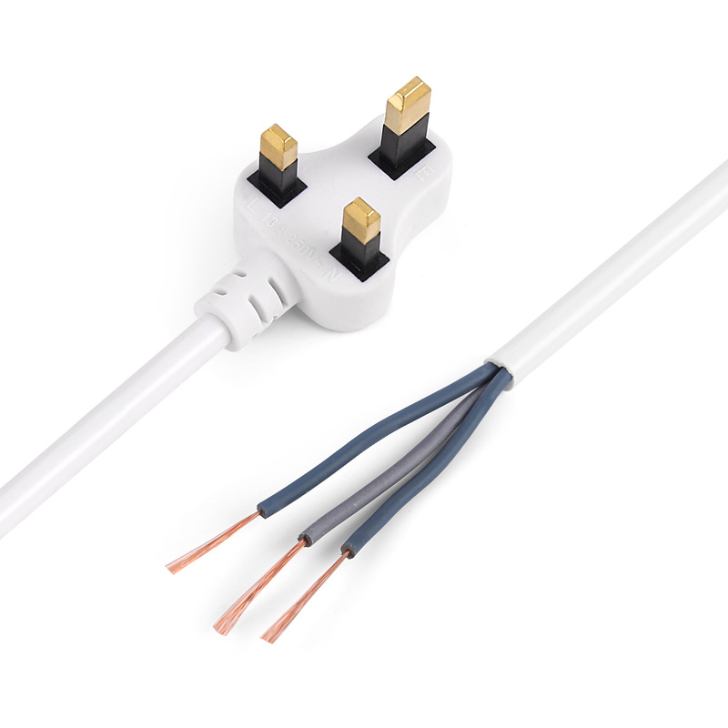 Pequeño cable de alimentación de una sola cabeza estándar británico de soldadura de alambre desnudo de estaño británico estándar británico de tres núcleos de punto de alambre de estaño