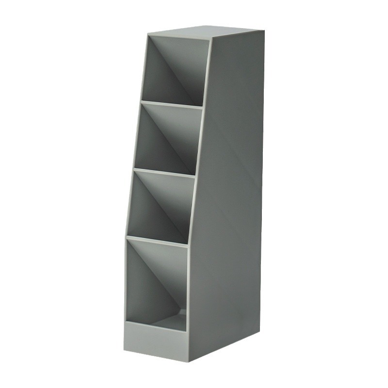 多機能デスクトップ4グリッド収納ボックスオフィス斜め筆立て長方形クリエイティブ斜め挿し式筆立てins高颜値