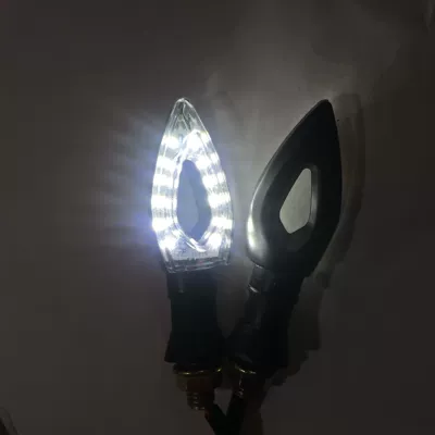 12V Hollow Heart-Shaped Led Turn Signal Light Suitable for Two-Wheeled Electric Scooter Modification and Decoration (Dönmə işıqları) - white-light-12v-pair