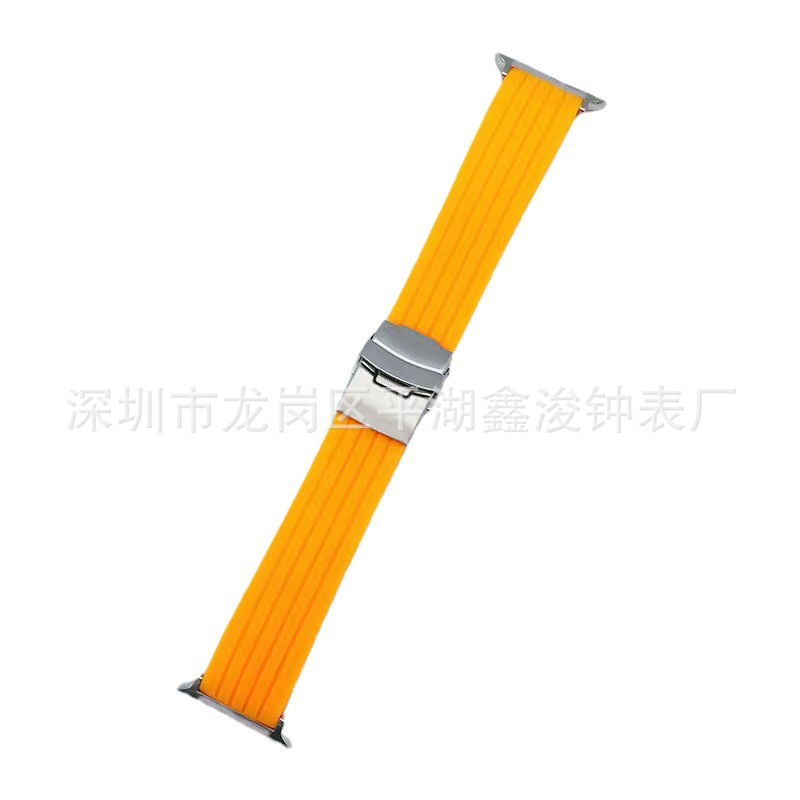 Vertical stripe wheel Apple watch se6543 sports applicable Apple iwatch7 silicone strap