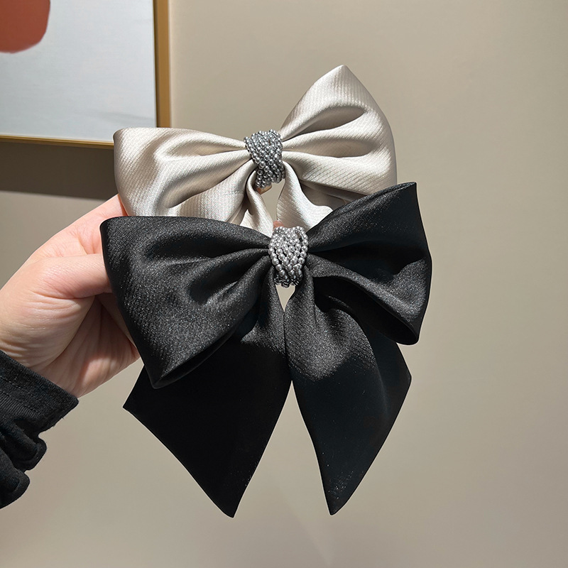Women's Casual Sweet Bow Knot Cloth Beads Hair Clip display picture 5