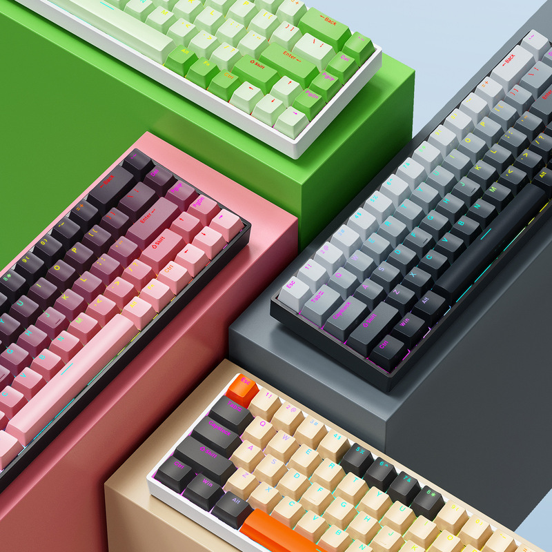 DAGKK68 ワイヤレス Bluetooth 三モード メカニカルキーボード RGB 照明 ホットスワップ対応 パソコン ノートパソコン 三モード ワイヤレス|undefined