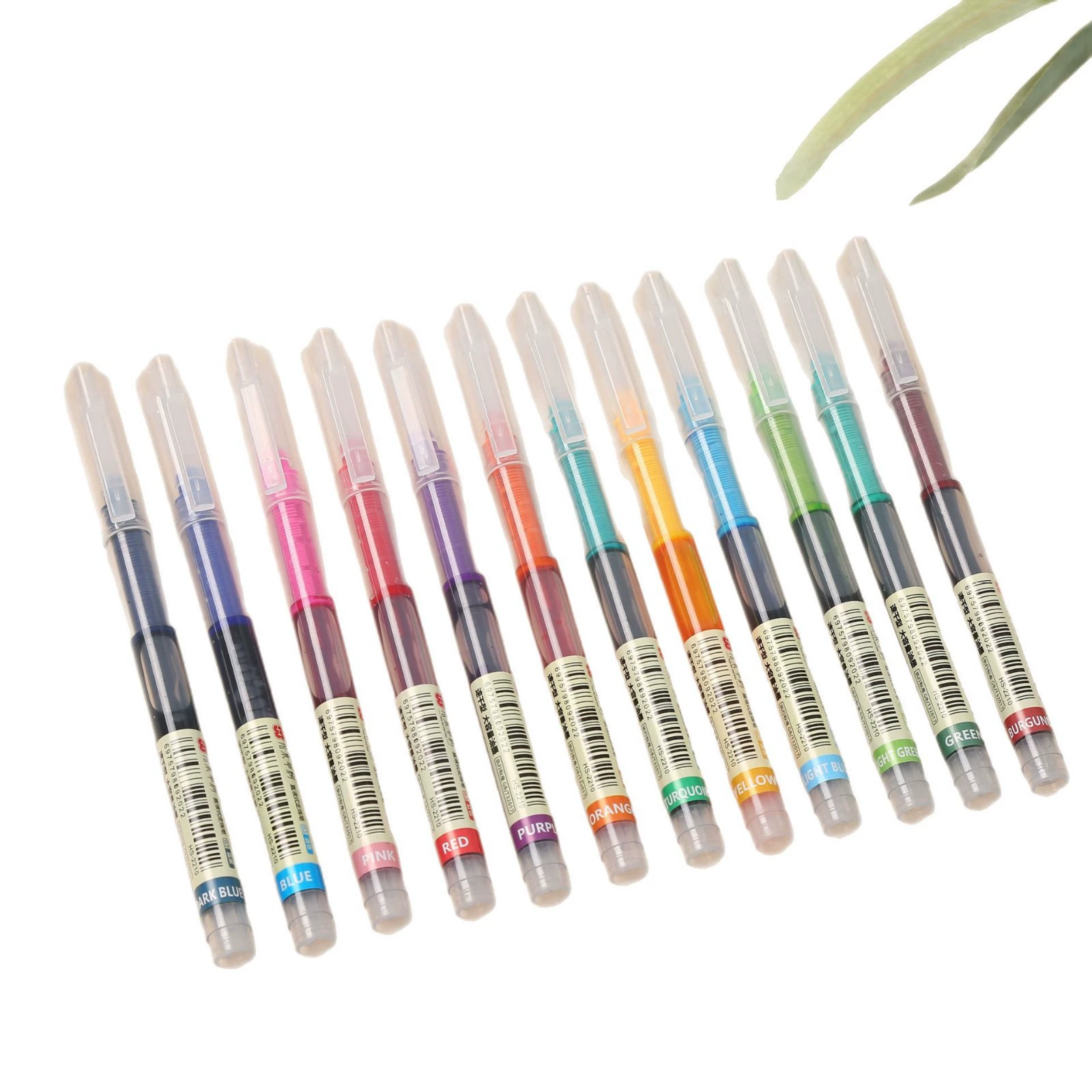Rollerball quick dry rollerball pen for elementary school students, 12 colors, 0.5mm