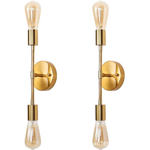 Cross-border exclusive supply of creative double-headed wall lamps, personalized American style hallway bedroom industrial style LED wall lamps bathroom mirror headlights