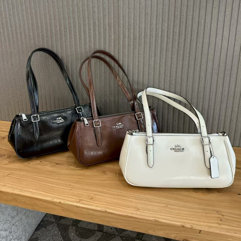 Kou C's New Genuine Leather Women's Bag Asher Satchel Baguette Armpit Bag Oil Wax Leather Retro Fashion Single Shoulder Crossbody Bag Kou C's New Genuine Leather Women's Bag Asher Satchel Baguette Armpit Bag Oil Wax Leather Retro Fashion Single Shoulder Crossbody Bag