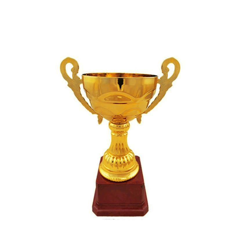 Redwood color base gold -plated metal trophy all grade competition awards gift primary school junior high school high school high school